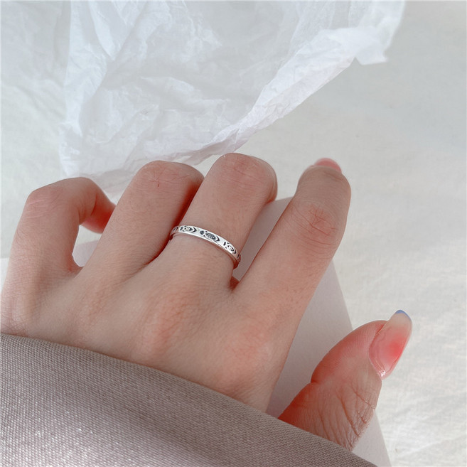 아이루리 럭키 물고기 정령 큐티 반지 실버925도금 행운 가득 데일리 포인트 우정 가드링