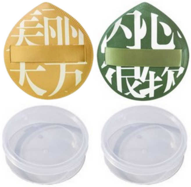 오너프 애기궁둥이 퍼프 모찌 쿠션, 2개, 그린1p x 옐로우1p