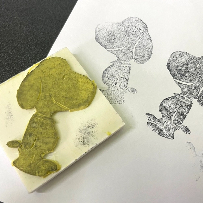 조각용 지우개 스탬프 만들기 도장 정사각 소 판화 DIY