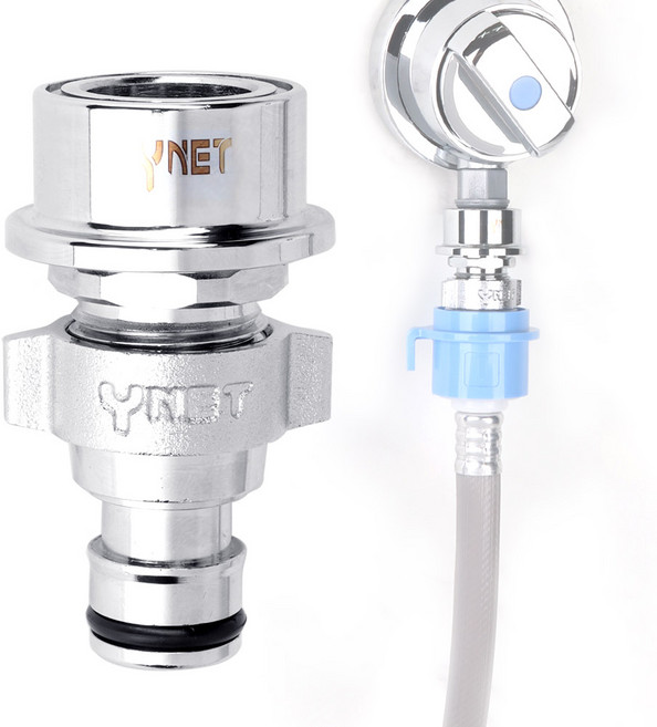 와이넷 스마트커플링 세탁기호스 호환 연결구 매립형 수도 커플링 변환 커넥터, 1개