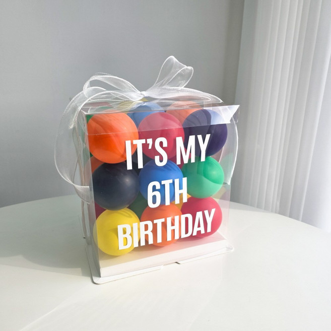 이벤트홀릭 DIY 벌룬박스 자유레터링 생일풍선파티용품, 1개, 02.레인보우