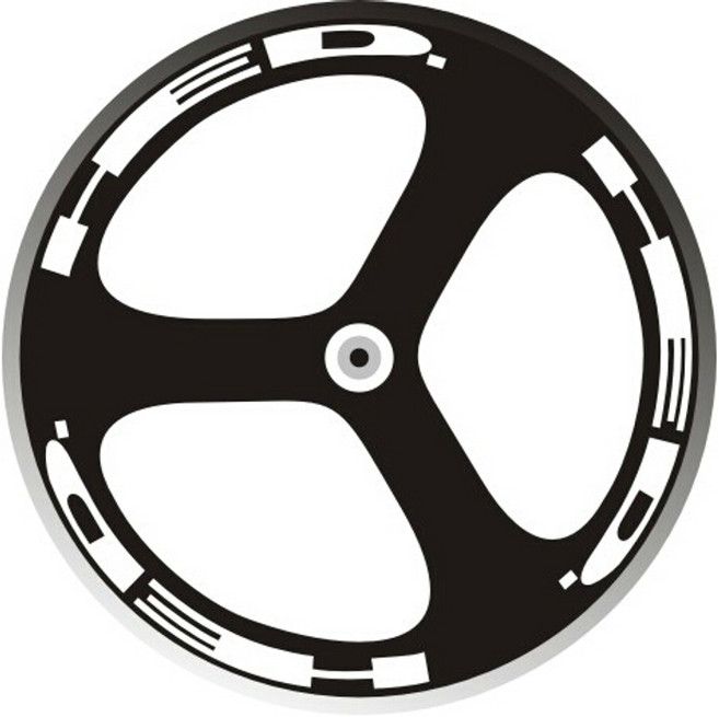 카본 휠셋 삼발이휠 자전거용품 앞바퀴, 1개