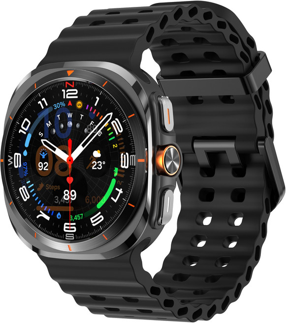 밴드톡 갤럭시워치 호환 울트라1/2 47mm 스포츠 스트랩 마린 밴드 갤럭시워치8 울트라 호환, 블랙, 1개