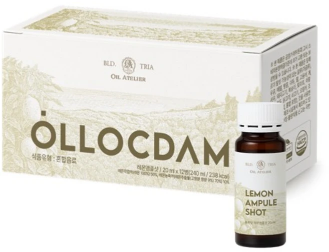 올록담 지중해 유기농 100% NFC 스페인 레몬즙 디톡스 클렌즈주스, 12개, 20ml - 쿠팡