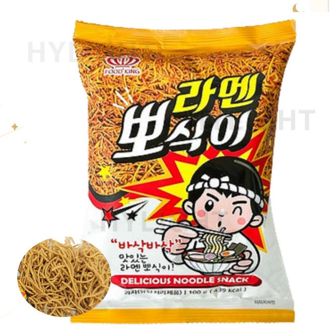 푸드킹 라멘뽀식이 라면과자 뽀~ 식이, 100g, 4개