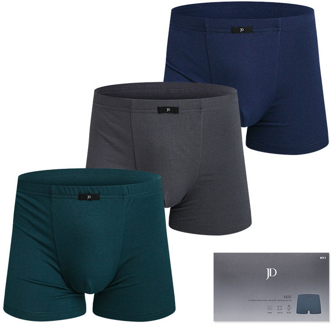 제임스딘 편안한 면스판 남성 드로즈 3매입