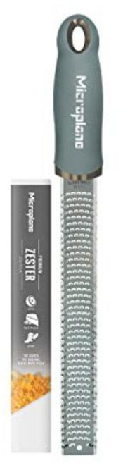 Microplane 마이크로플레인 제스터 그레이터 유럽 내수용 주방 강판 스테인리스 블레이드, 약 325 x 35 x 30 mm, 1개, 유칼립투스 그린
