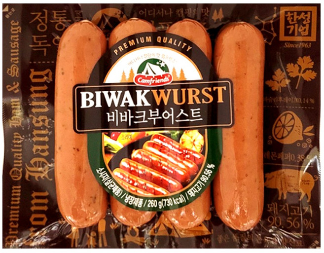 한성 비바크 부어스트 소시지 /냉장, 5개, 260g