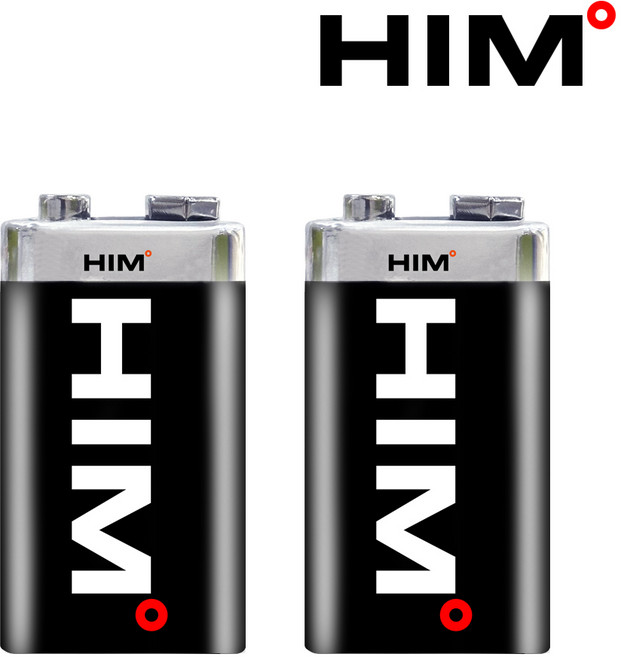 HIM 망간 9V 건전지 2알 비닐포장, 1개