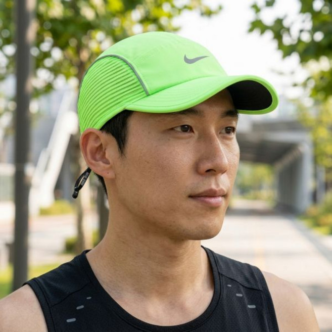 나이키 남녀공용 기능성 러닝볼캡 조깅 워킹 런닝 리프팅 캡모자 통기성 좋은 스포츠캡 헬스 피트니스 운동 챙모자 흡습속건 로우캡 사이즈 조절 대두 야구모자, 1개, 라임 그린