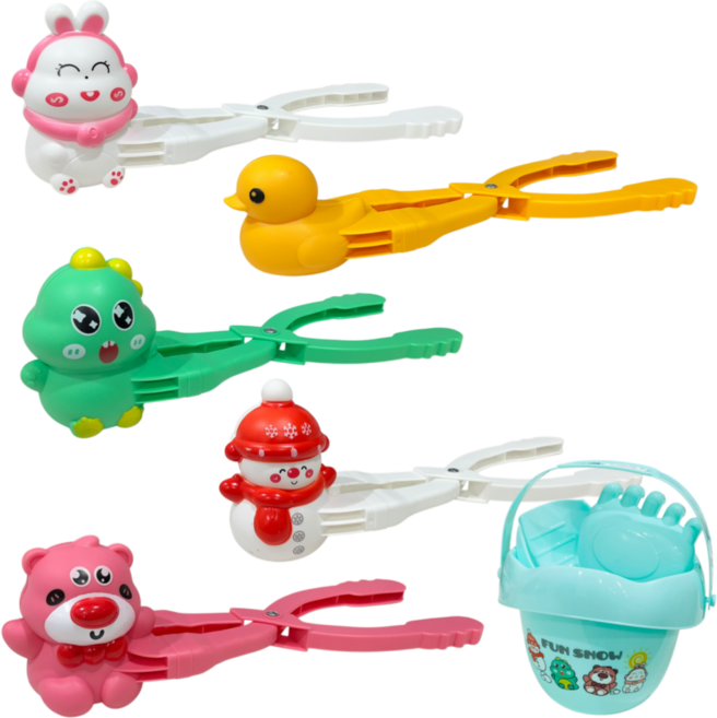 후니투 눈오리집게 6종세트 스노우볼메이커 눈집게, 1세트