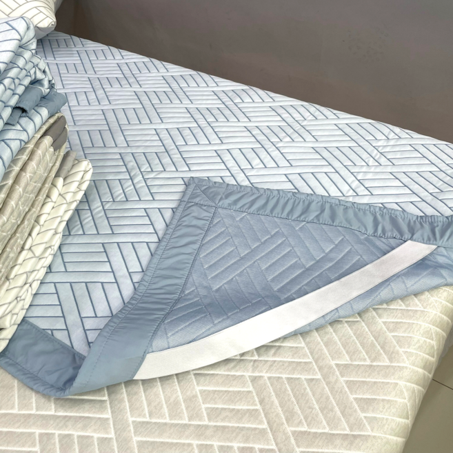 [당일발송] 로니트 듀라론 여름 침대 냉감패드 슈퍼싱글/퀸/킹, Sky Blue (블루)