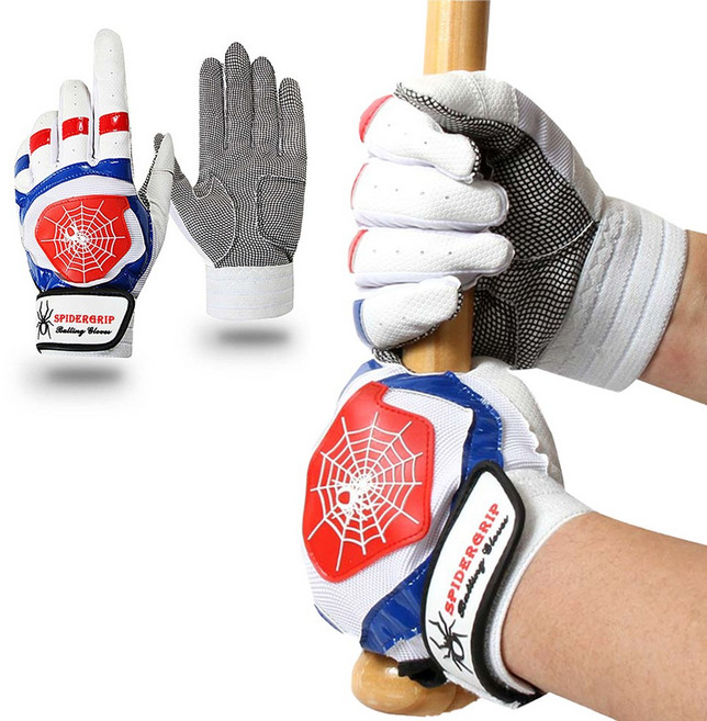 논슬립 NON-SLIP 스파이더그립 야구 배팅 합피 장갑, 국대배색