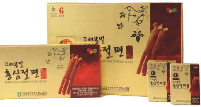 [금산인삼농협] 6년근 국내산 꿀로만 100% 당침되어 만든 고려봉밀홍삼절편 200g, 1개