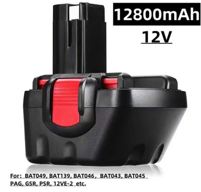 BOSCH 12V 전동 공구 배터리 BAT043 BAT045 BAT120 GSR 12 VE-2 2607335709 2607335557 NiMH 12800mAh, [03] 12V 12800mAh 1