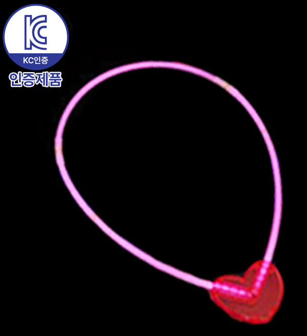로앤제이 야광봉 야광 소품 스틱 팔찌 클럽 콘서트 축제 할로윈 파티용품, 1개, 하트목걸이