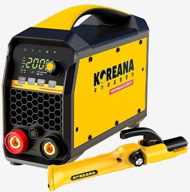 코리아나 아크 용접기 KH-200 퍼포먼스듀티 리뉴얼 신형 5 In 1 알곤, 1개, 홀더 5M 어스3M 세트