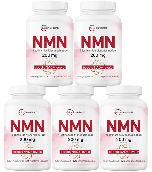 마이크로 인그리디언츠 NMN 200mg 캡슐 120정, 5개 - 쿠팡