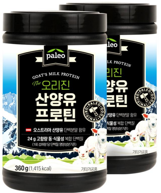 오리진 팔레오 산양유 프로틴 단백질 박군 초유, 360g, 2개