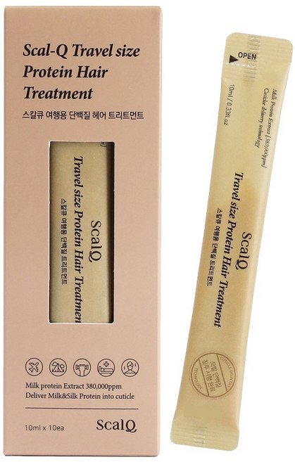 스칼큐 친환경 여행용 일회용 단백질 트리트먼트, 10ml, 10개