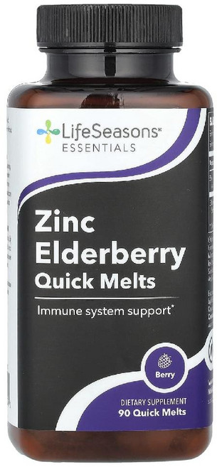 라이프시즌스 엘더베리 아연 함유 Zinc Elderberry 베리 퀵멜트 90정, 1개