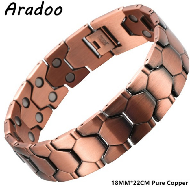 네오디뮴팔찌 에너지 활력 자석 건강 팔찌 3배 강도 순수 구리 스트랩 버클 디자인, 7)G