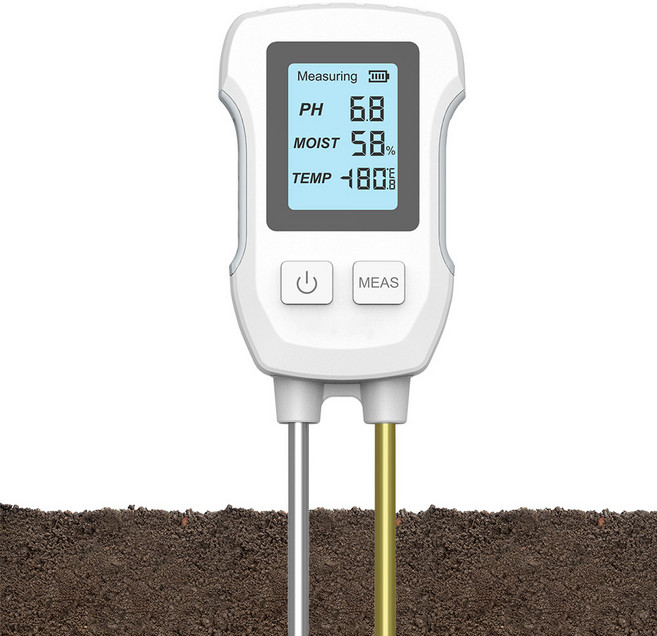 토양 테스터 PH 수분 온도 디지털 LCD 계량기 테스터 내열 금속 센서 습도 모니터 꽃 식물 원예용 3 인, 1개