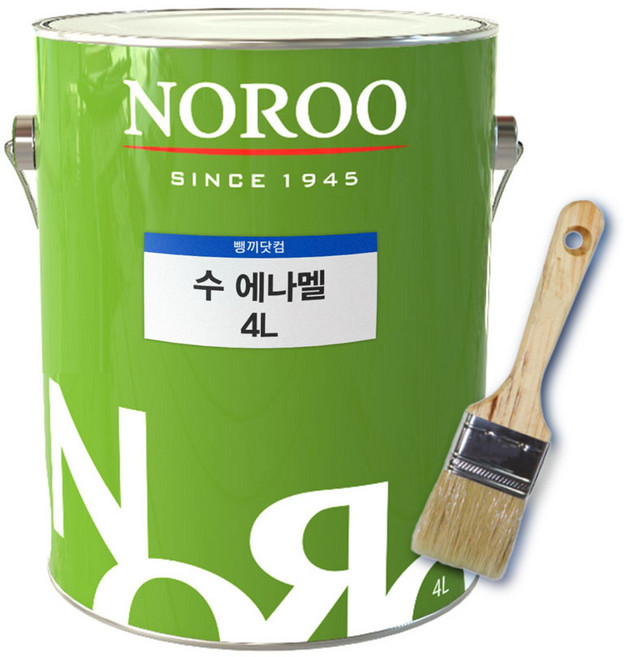 목재/철재용 슈퍼에나멜 속건 유성페인트 4L 유광, 백색(유광), 1개