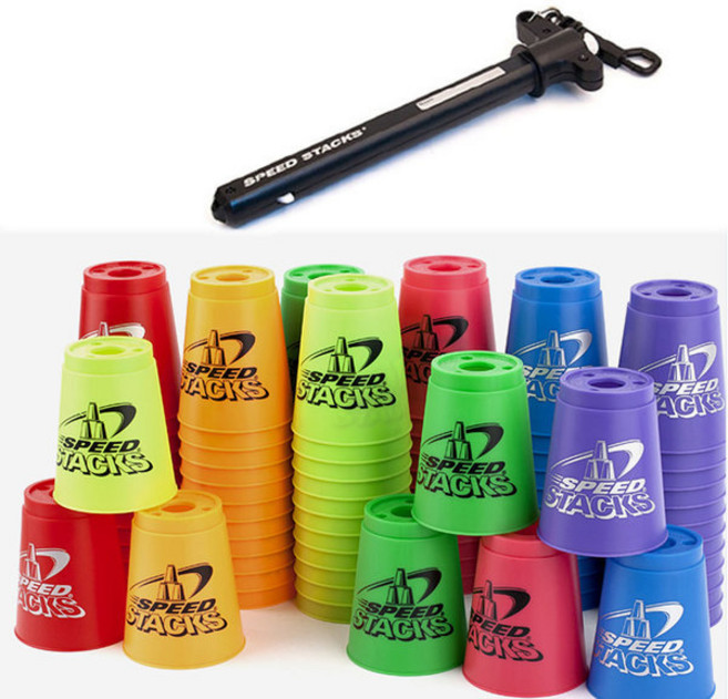 스피드 스택스 스탠다드+퀵스템 스태킹 컵쌓기 공인, 레드, 1개