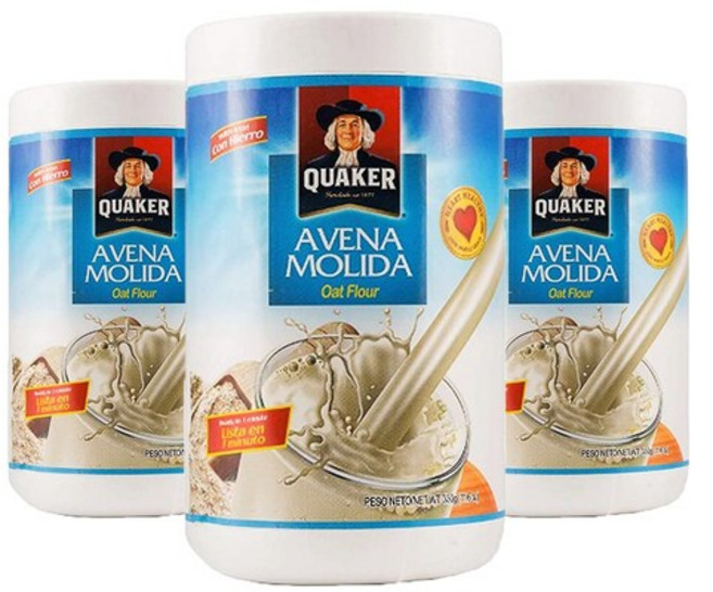 Quaker 퀘이커 아베나 몰리다 오트 분말 오트밀 330g x 3팩 귀리 Avena Molida