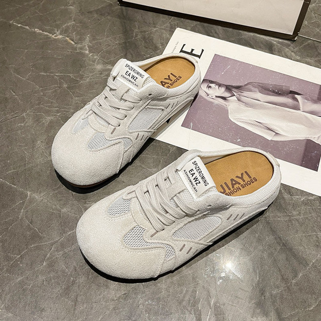 여성 뮬 운동화 봄 여름 심플 데일리 통굽 블로퍼 캐주얼 슬립온 스니커즈 YHY