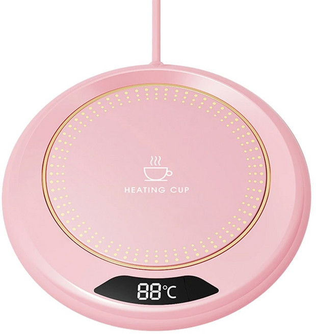 USB 컵 워머 커피 머그잔 가열 터 온도 조절 핫 플레이트 우유 차 물 가열 패드 컵 히터 3 온도, 1개