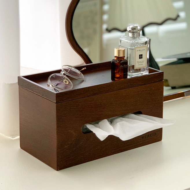 아카시아홈 각티슈 케이스 휴지커버 2컬러, 트레이 티슈케이스(애쉬), 1개