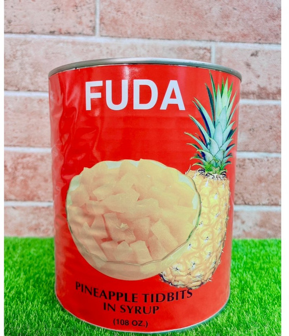 FUDA 富達牌 糖水鳳梨角 切角鳳梨 罐頭 3.06kg*6罐, 1個
