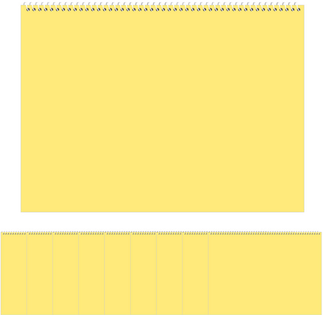 클라리온 단색 20매 스케치북 10권, 노랑