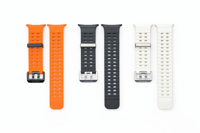 정품 갤럭시 워치 울트라 스트랩 마린 밴드 오렌지 다크그레이 화이트