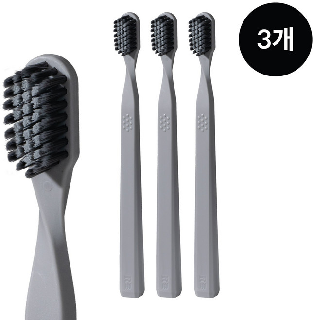 리브러쉬 치과의사가 개발한 혼합모 치과 칫솔 충치예방, 3개, 1개입, 그레이