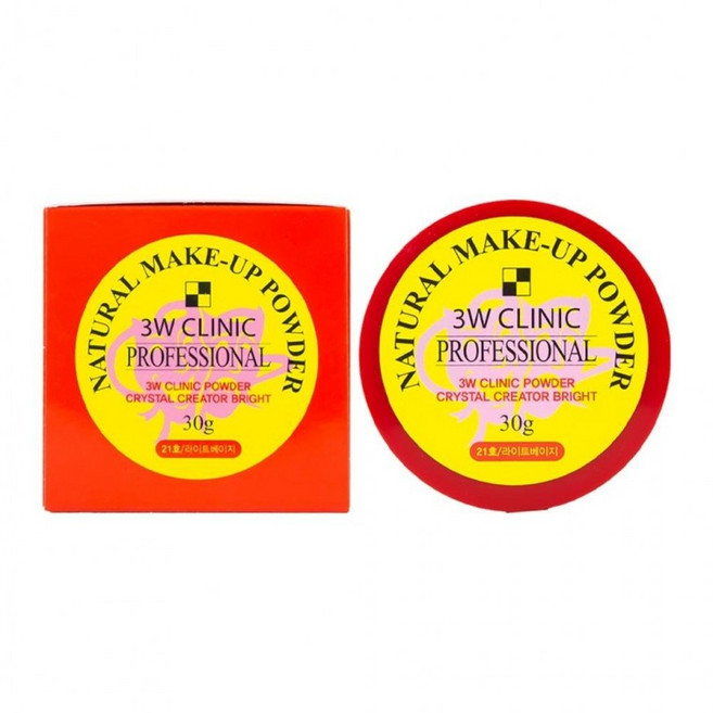 3W클리닉 내추럴 메이크업 루스파우더 30g, 21호 라이트베이지, 1개