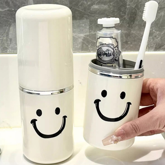 양치용품보관컵 여행용 휴대용 칫솔치약보관컵케이스, 상품선택, 화이트, 1개