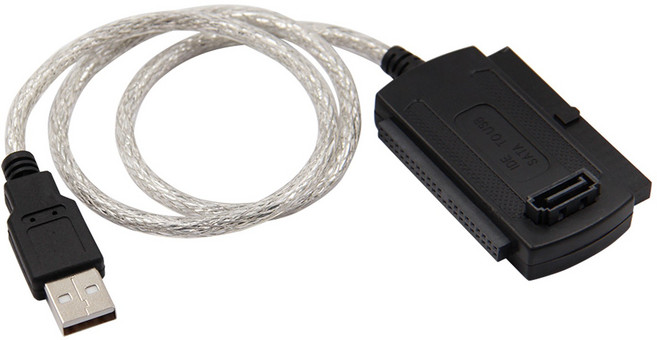 3 in1 USB 3.0에서 IDE/SATA 어댑터 케이블 2.5 "3.5"하드 디스크 쉬운 드라이브 라인, 1개