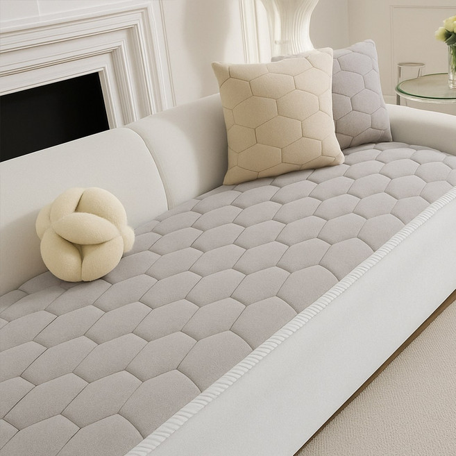 하프데이 극세사 밍크 소파패드 겨울용 볼륨업 고정 쇼파패드 2025년도 신상품