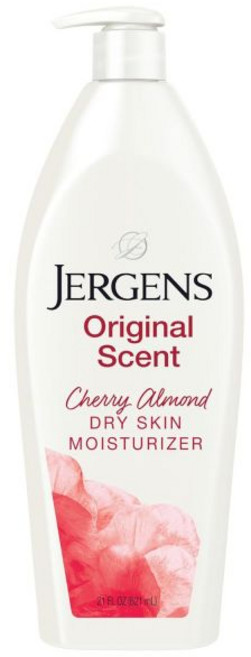 Jergens 저겐스 오리지널 센트 드라이 스킨 바디 로션 손과 몸 보습제 체리 아몬드 에센스 피부과 테스트 완료 32온스, 245ml, 1개