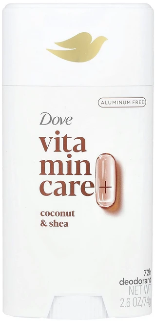 Dove Vitamin Care+ 데오드란트 코코넛 및 시어버터 74g(2.6oz), DoveVitaminCare데오드란트코코넛및시어버터74, 74g, 1개 - 쿠팡