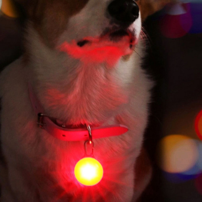강아지 야간산책 led블링커 불빛 목걸이 펜던트 야광라이트, 본상품선택, 1개