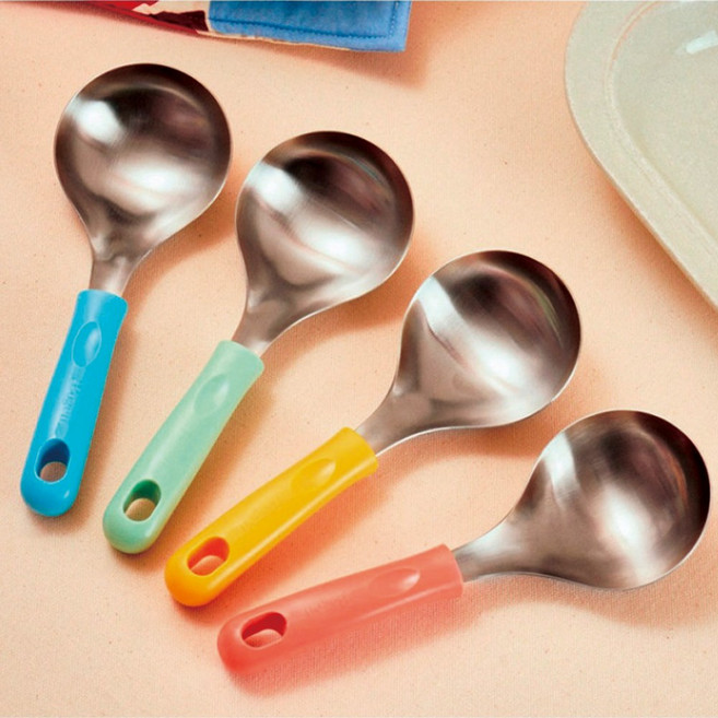 보겐 쌍띠에 미니 국자 서빙스푼 스텐 (받침대 미포함), 루비레드, 1개