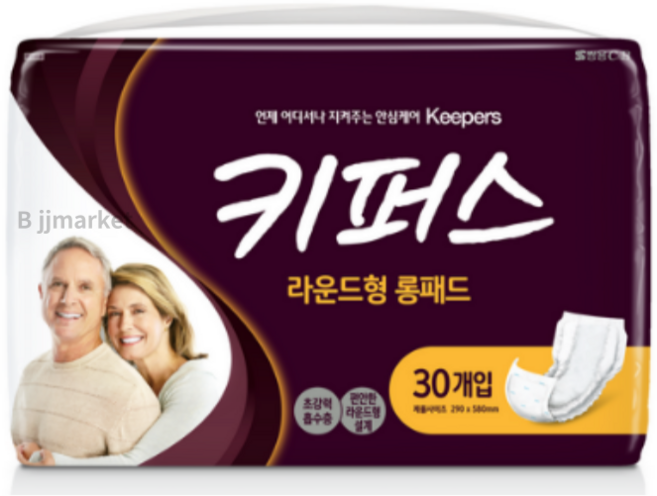 키퍼스 라운드형 롱패드 성인용 기저귀 290 x 580 mm, 30개입, 30개