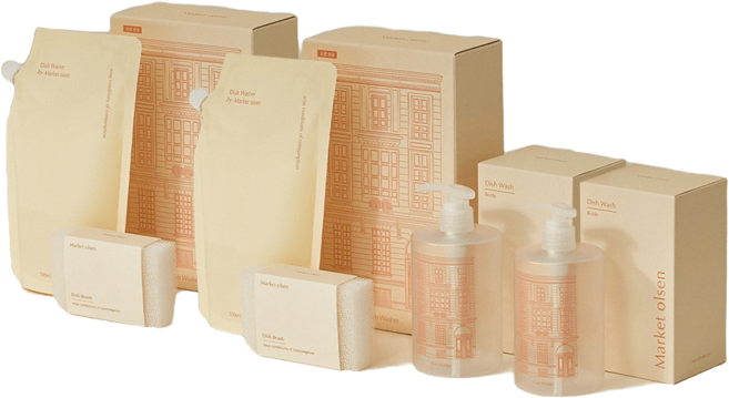 마켓올슨 5배 고농축 주방세제 패키지, 패키지 500ml x 2개