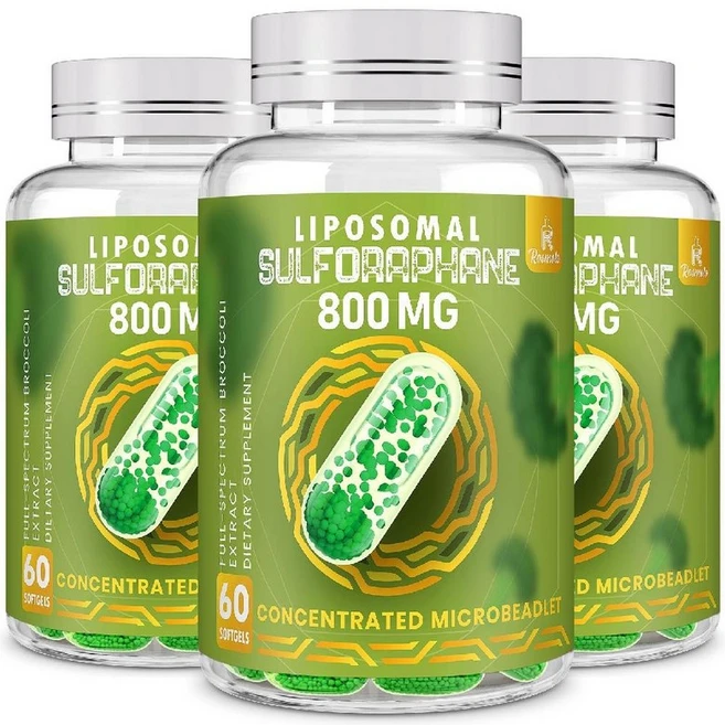 Rosmolo 리포소말 설포라판 고함량 800mg 180캡슐 3개월분, 60카운트(3팩), 3개, 60정 - 쿠팡