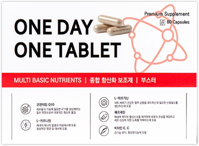 원데이원테블렛 강아지 고양이 종합영양제, 60회분, 면역/항산화, 1세트