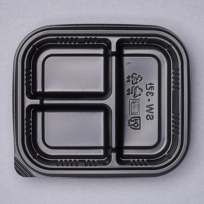 형제팩 3칸 반찬용기 일회용 소스용기, 600개, 1세트